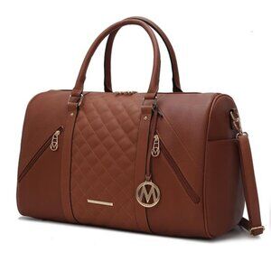 MKF Collection Allegra Vegan Leather Women's Duffle Bag, Functional Weekender